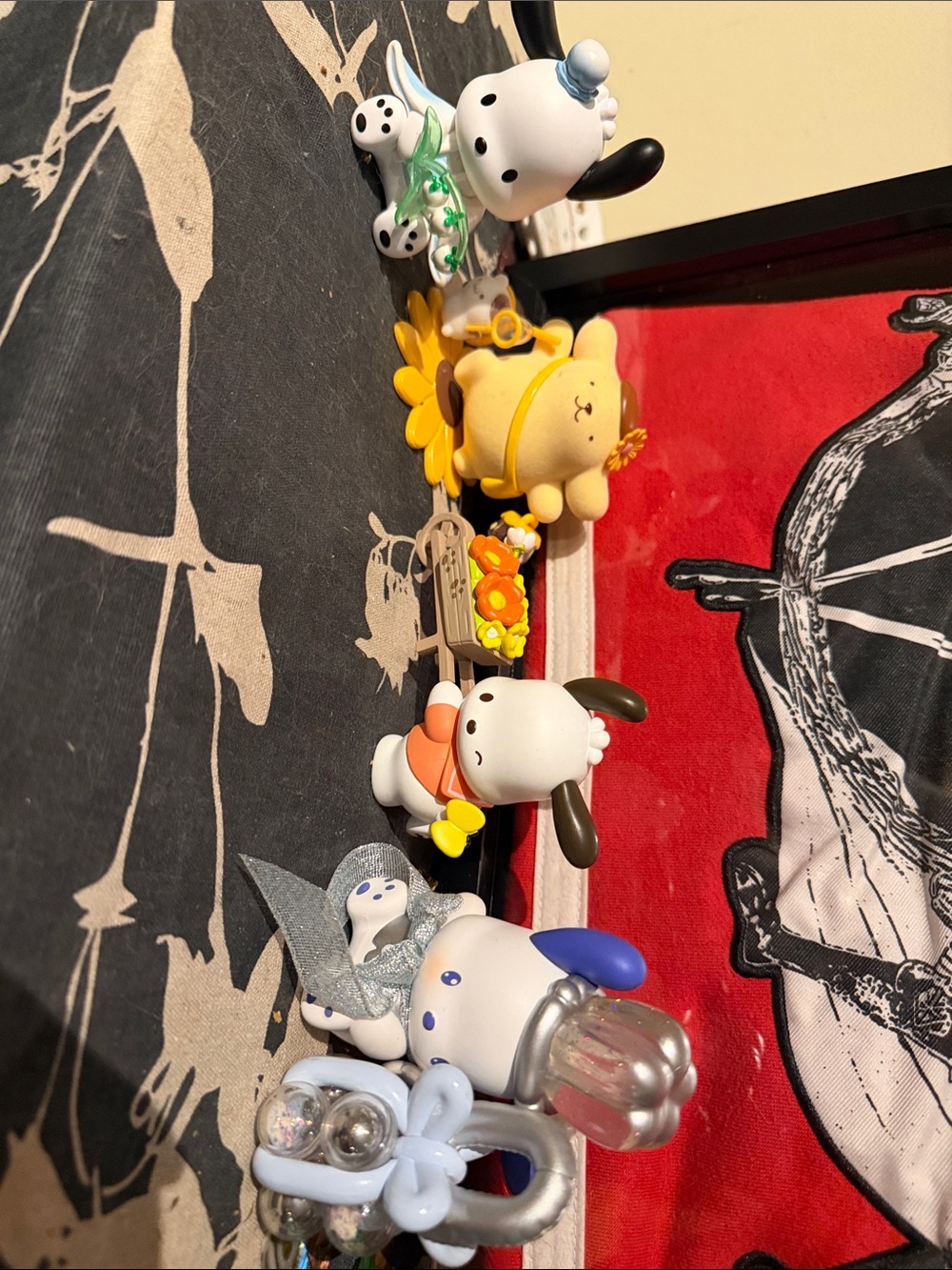 Sanrio Mini Figure Set with Yellow Sunflower and Blue Accents